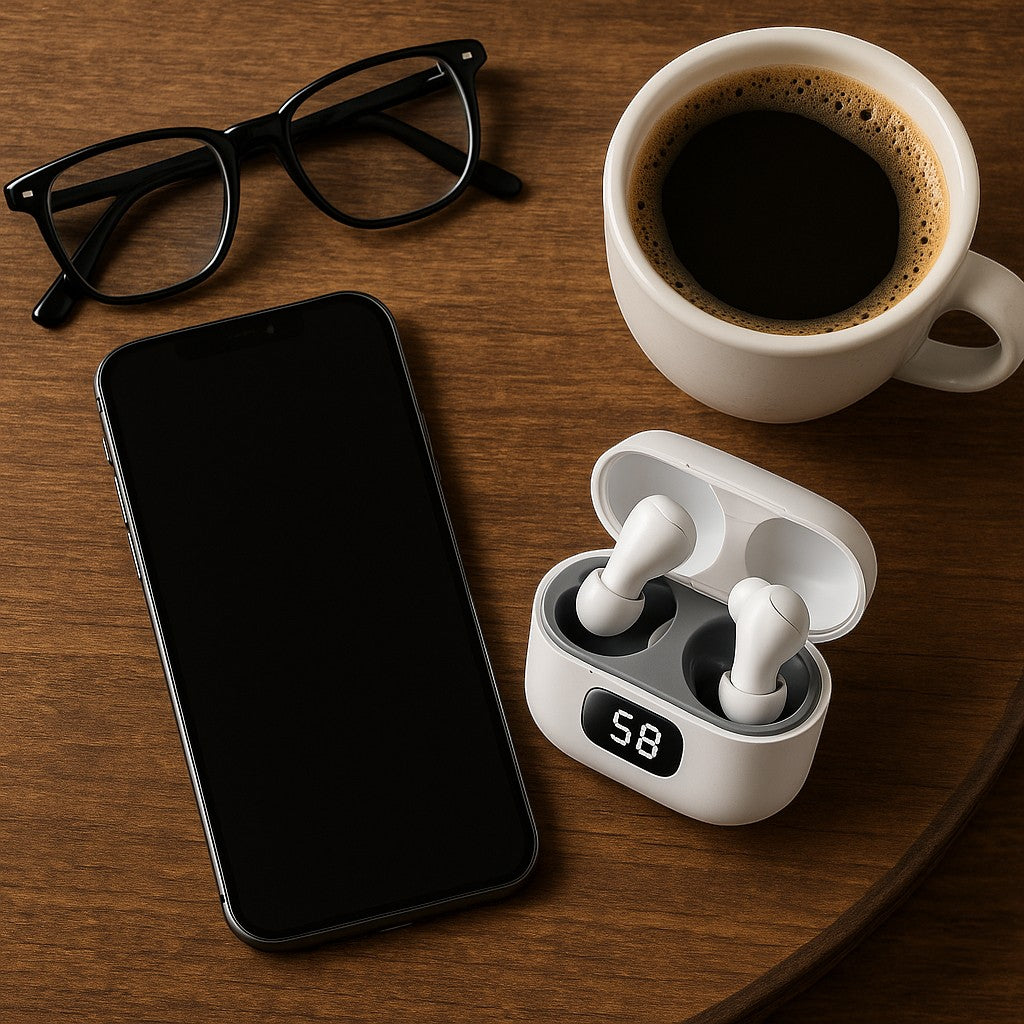 HOMULTUIN Digital Hearing Aid In-Ear Rechargeable LED Case