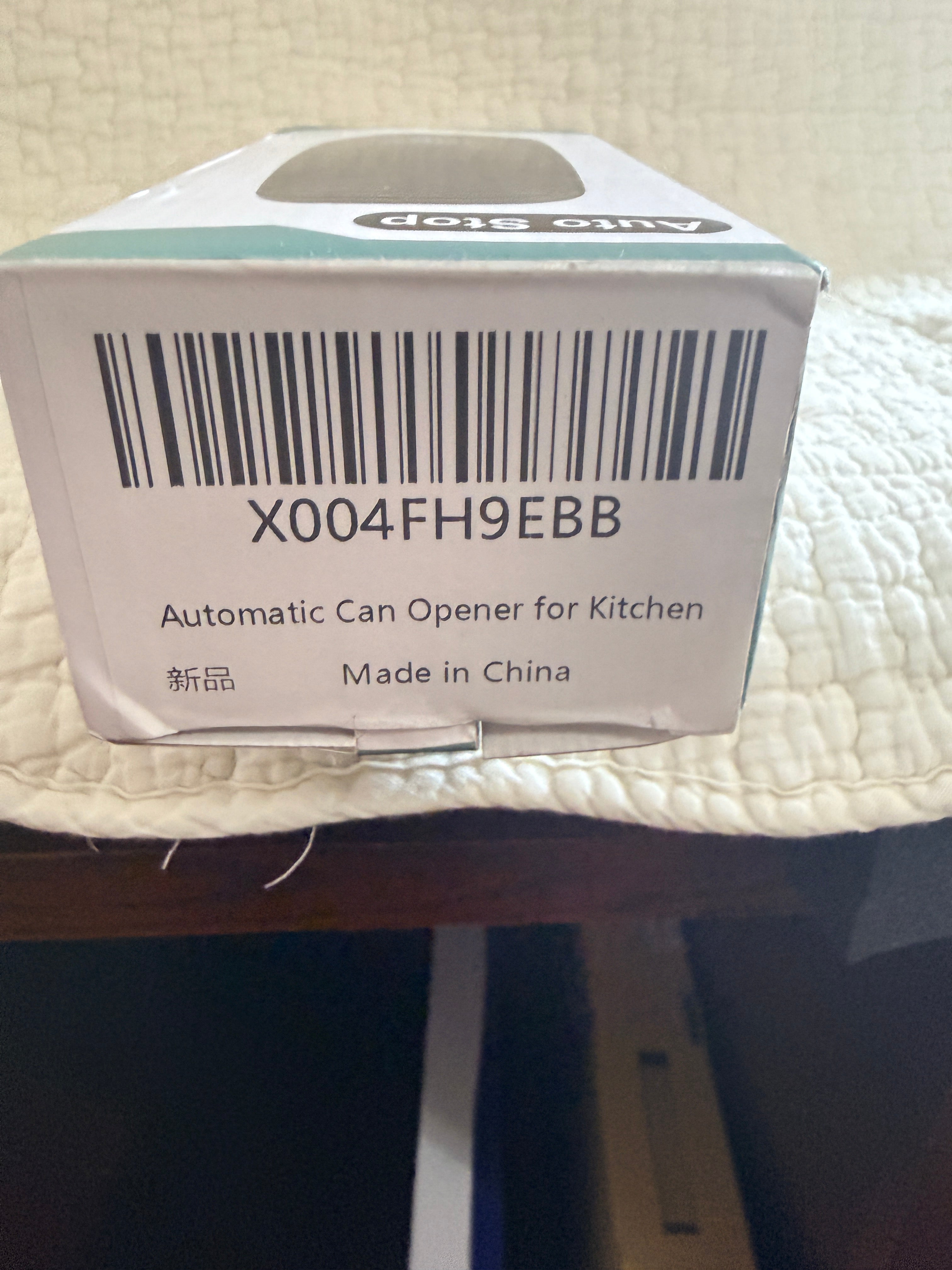 Auto Stop Can Opener — back