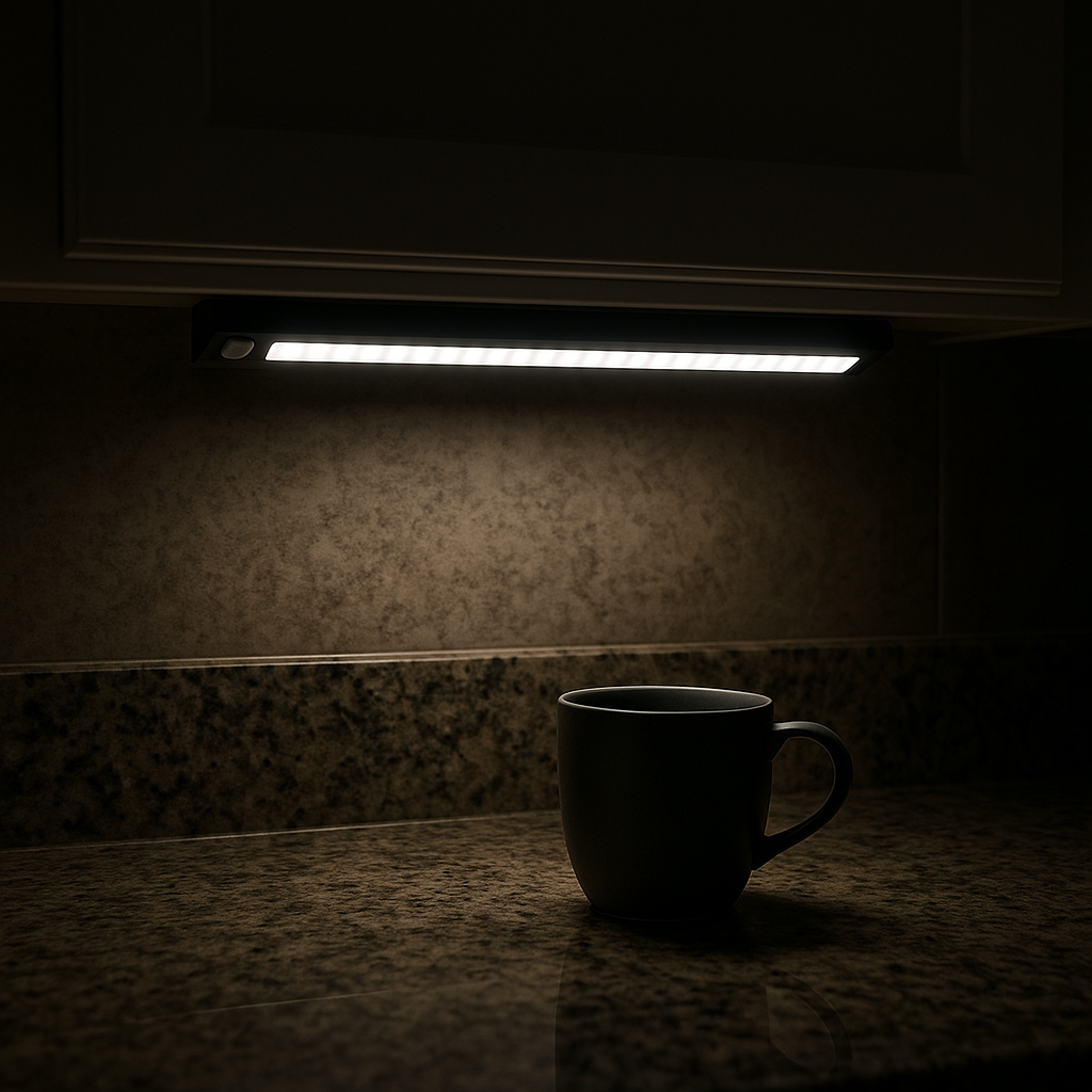 45 LED Motion Sensor Light Bar Rechargeable Wireless Under Cabinet Closet
