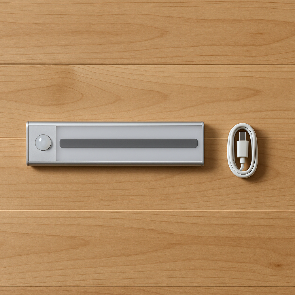 45 LED Motion Sensor Light Bar Rechargeable Wireless Under Cabinet Closet