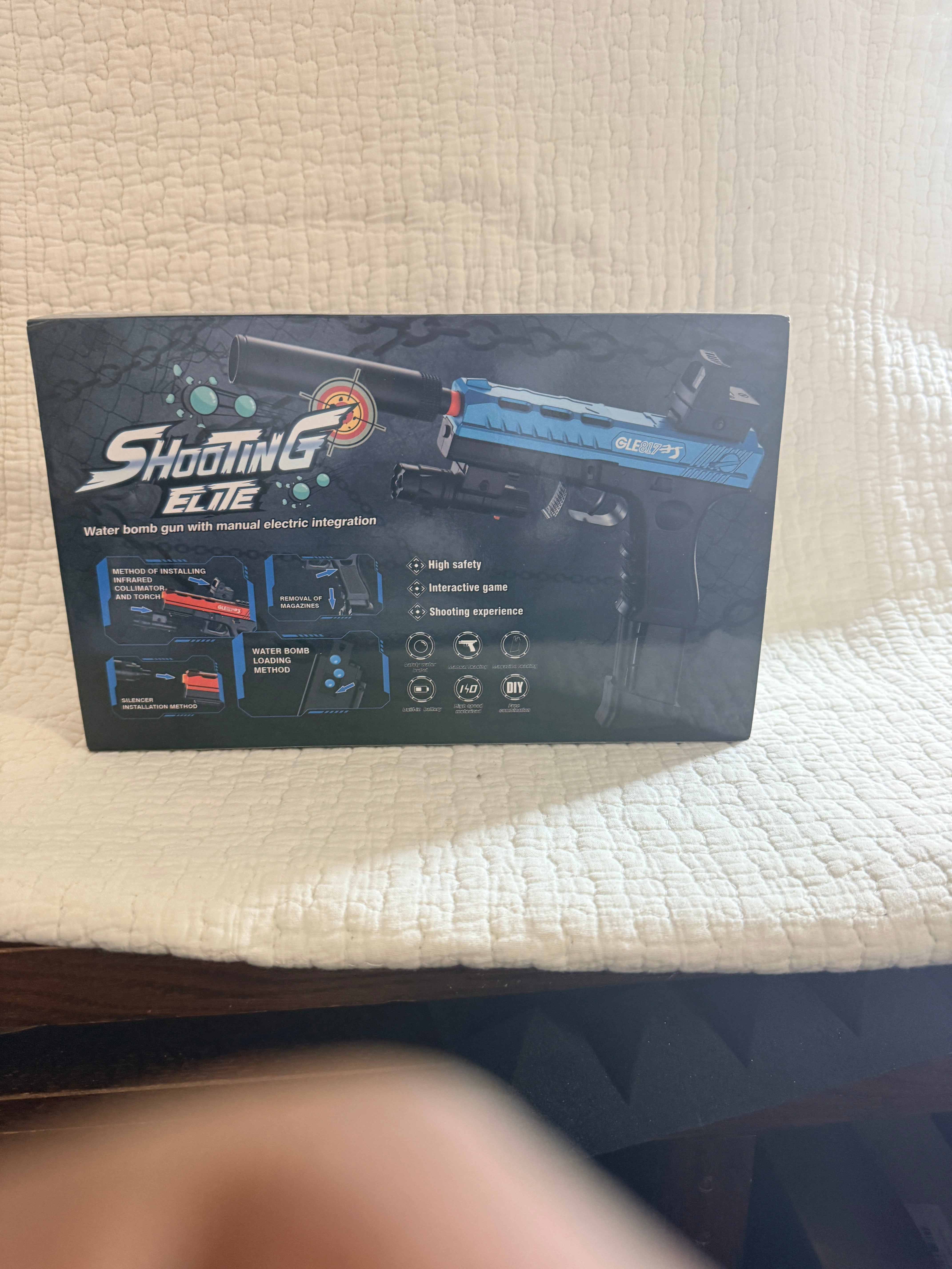 SHOOTING ELITE Electric Water Bead Gel Blaster Rifle Manual + Electric