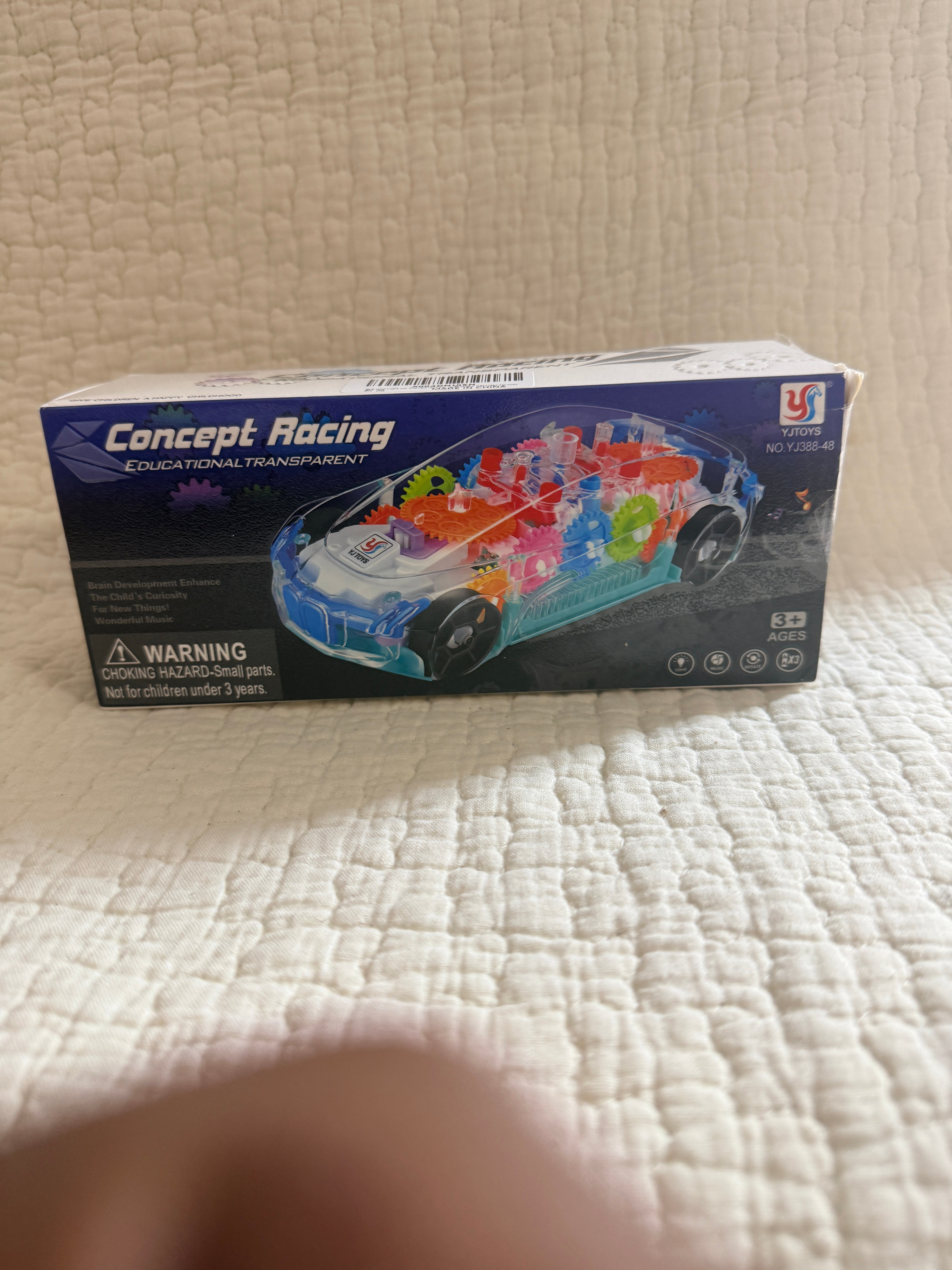 Concept Racing Educational Transparent Gear Car Kids STEM Light-Up Toy 3+