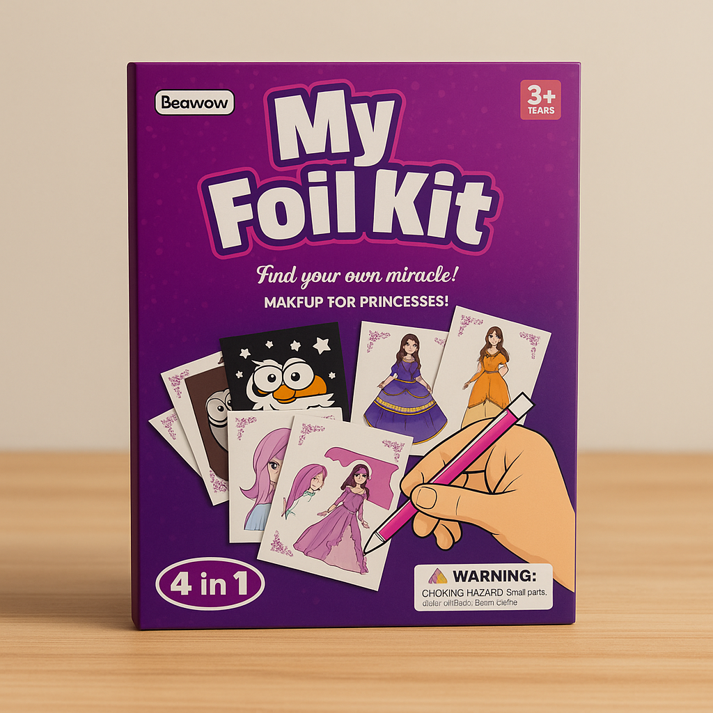 Beawow My Foil Kit 4-in-1 Princess Craft Foil Transfer Art Stylus Kids 3+