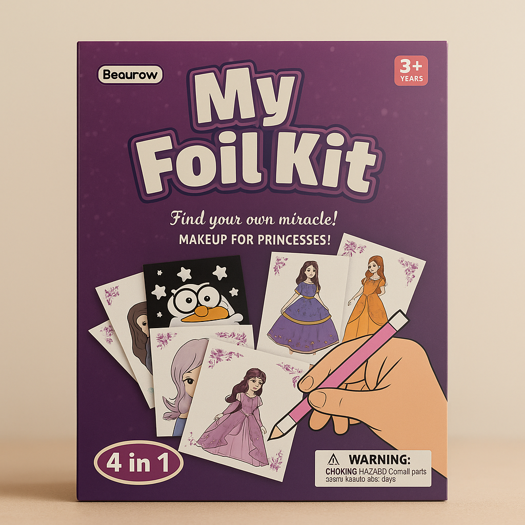 Beawow My Foil Kit 4-in-1 Princess Craft Foil Transfer Art Stylus Kids 3+