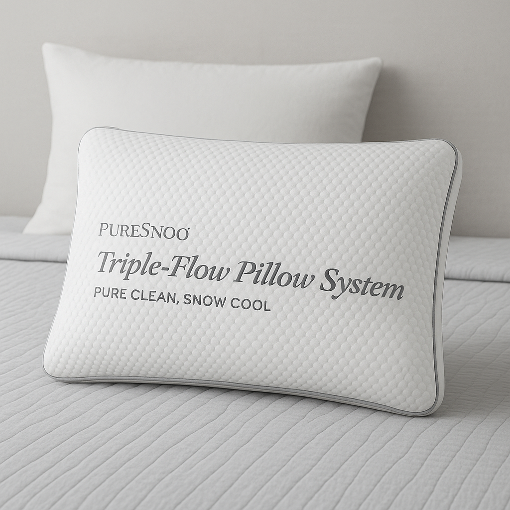 PureSnoo Triple-Flow Cooling Pillow Gel Side Sleeper