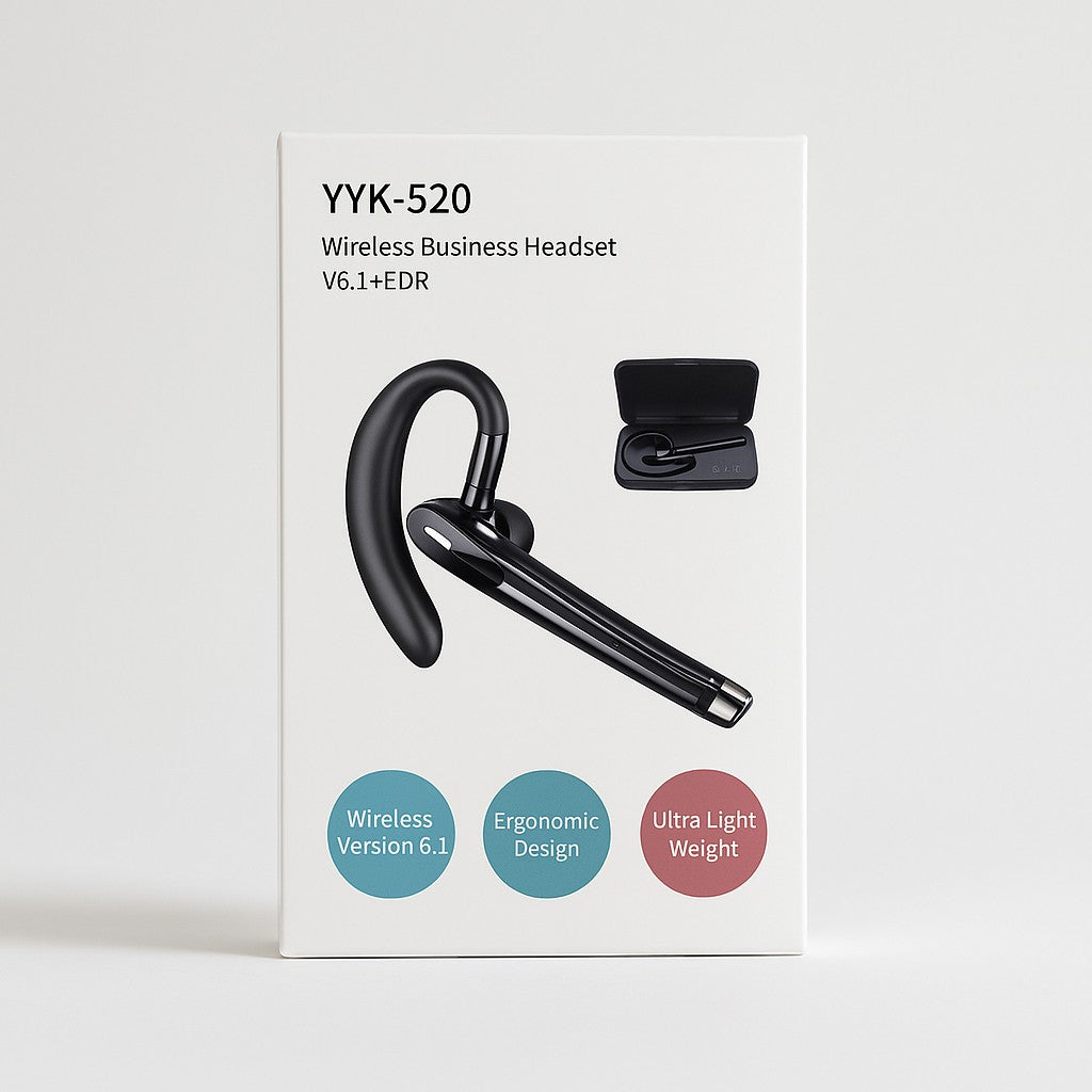 YYK-520 Wireless Business Headset V6.1 Earpiece Hands-Free