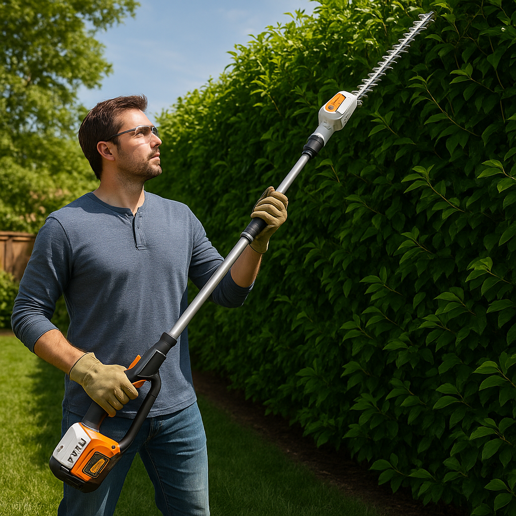 Cordless Pole Hedge Trimmer 3.3M Extendable Long Reach