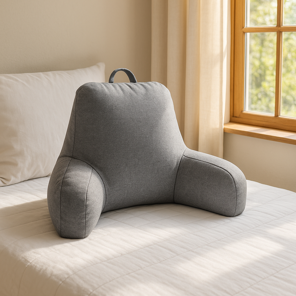 SOFTGAS 2-in-1 Reading & Cervical Neck Pillow Grey