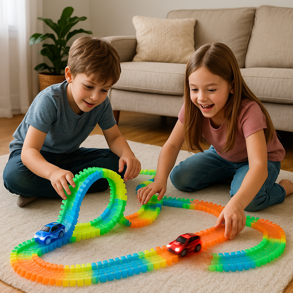 Alloy Racing DIY Flexible Race Track Car Toy 4.5M