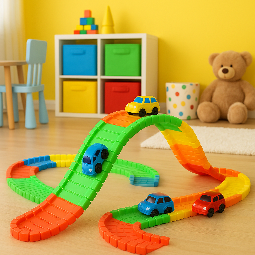 Alloy Racing DIY Flexible Race Track Car Toy 4.5M