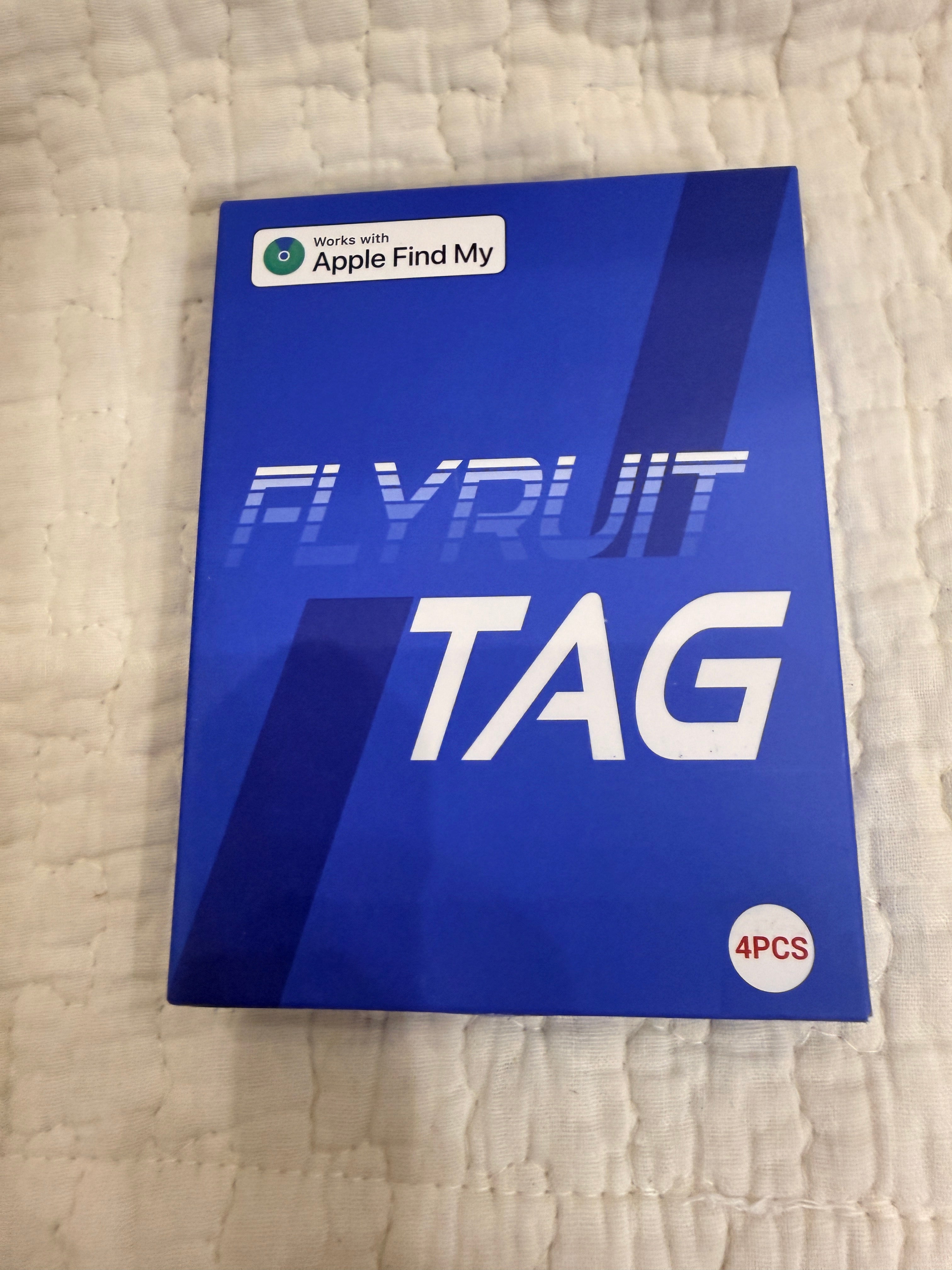 FLYRUIT Tag 4-Pack Item Finder Works with Apple Find My