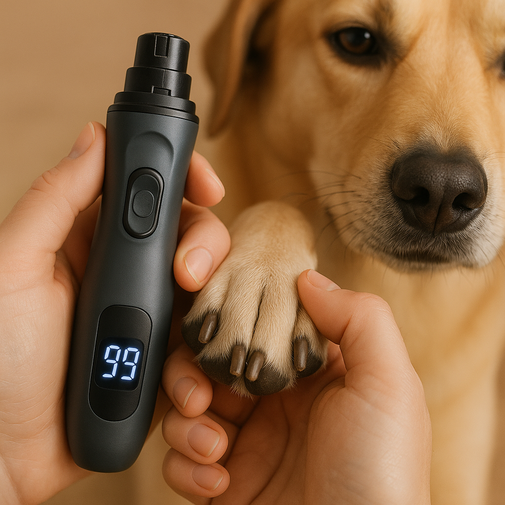 Pet Nail Grinder Cordless Quiet Rechargeable LCD