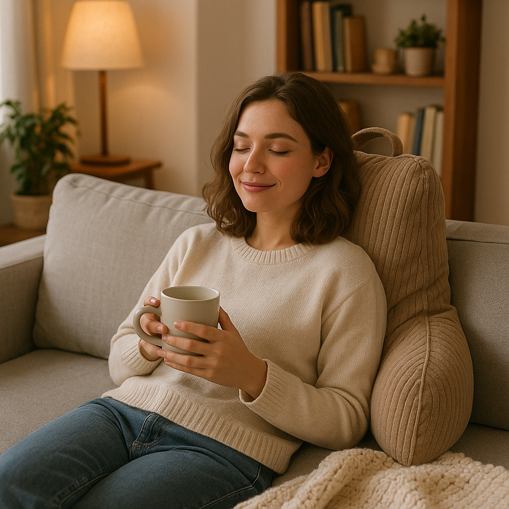 LUKMOT Memory Foam Reading Pillow Back Support
