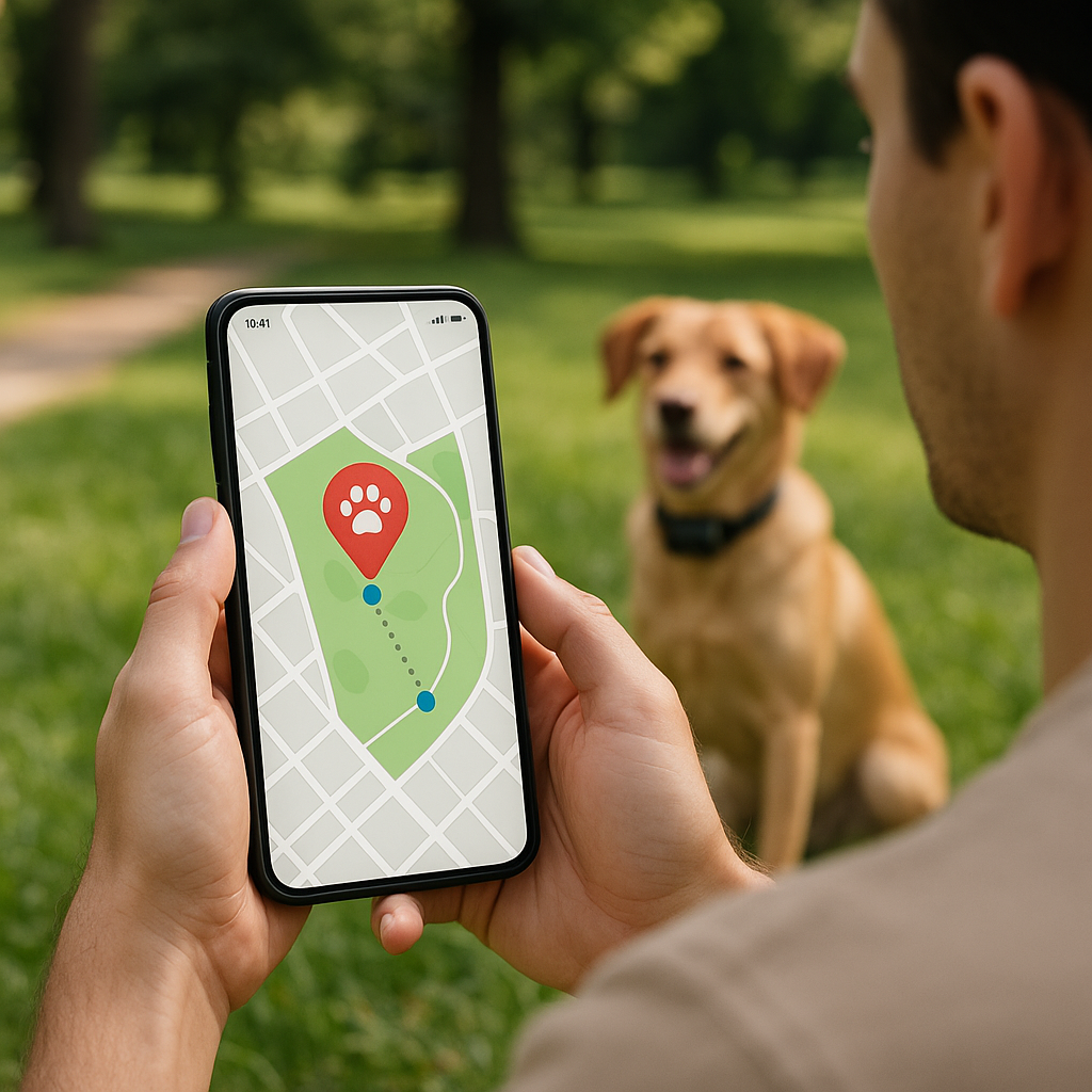 Pet GPS Tracker for Dogs & Cats Works with Find My