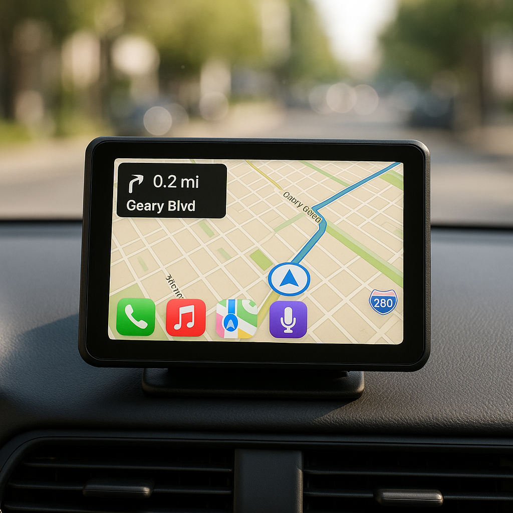 Wireless CarPlay & Android Auto Portable Screen 7in