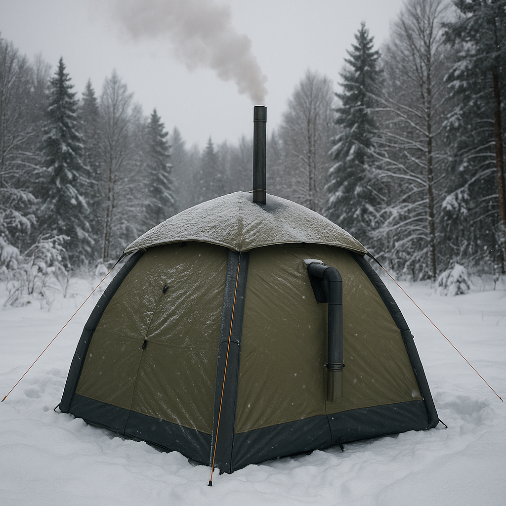 Inflatable Hot Tent with Skylight & Stove Jack 4-6 Person