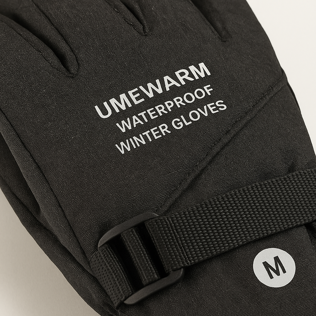UMEWARM Waterproof Winter Gloves Size M Black
