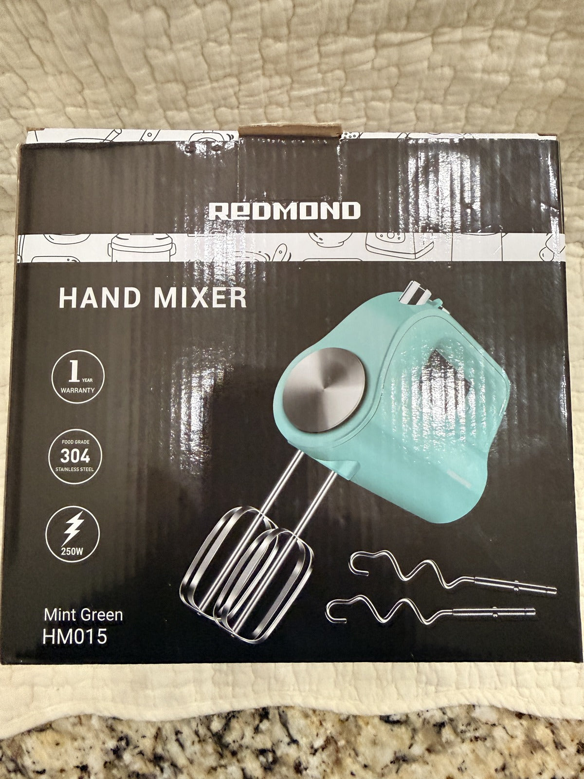 REDMOND Hand Mixer HM015 Mint Green 250W