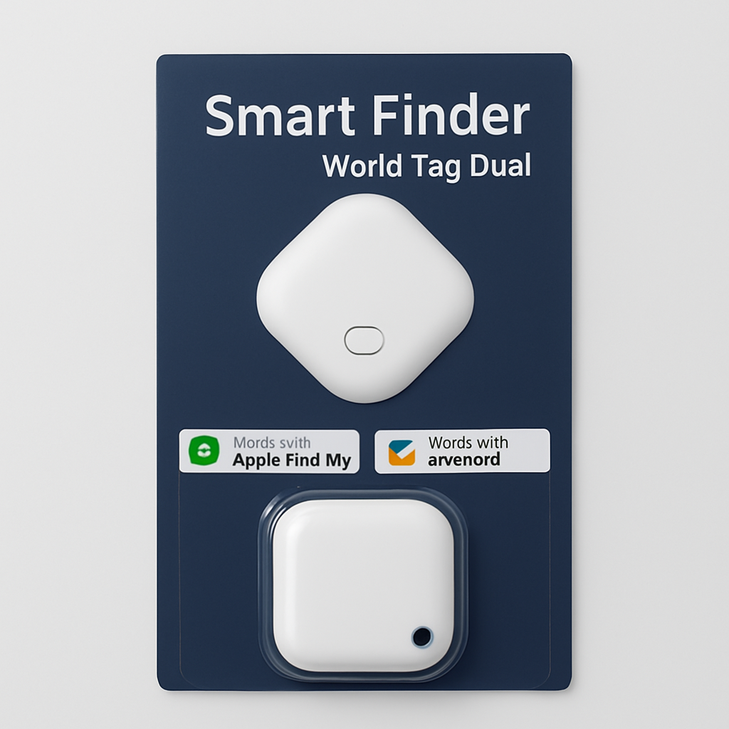 Smart Finder World Tag Dual Apple Android White