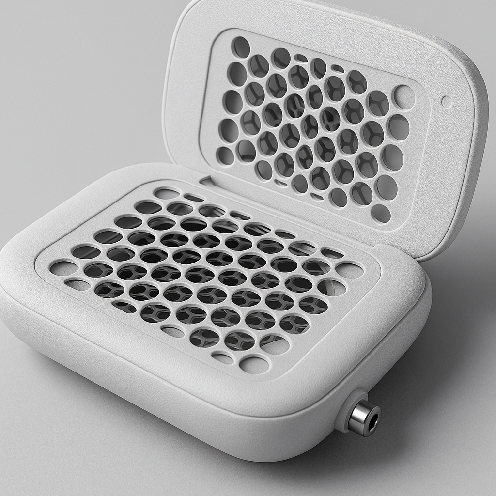 HACITECH Nail Dust Collector Foldable Dual-Tubor
