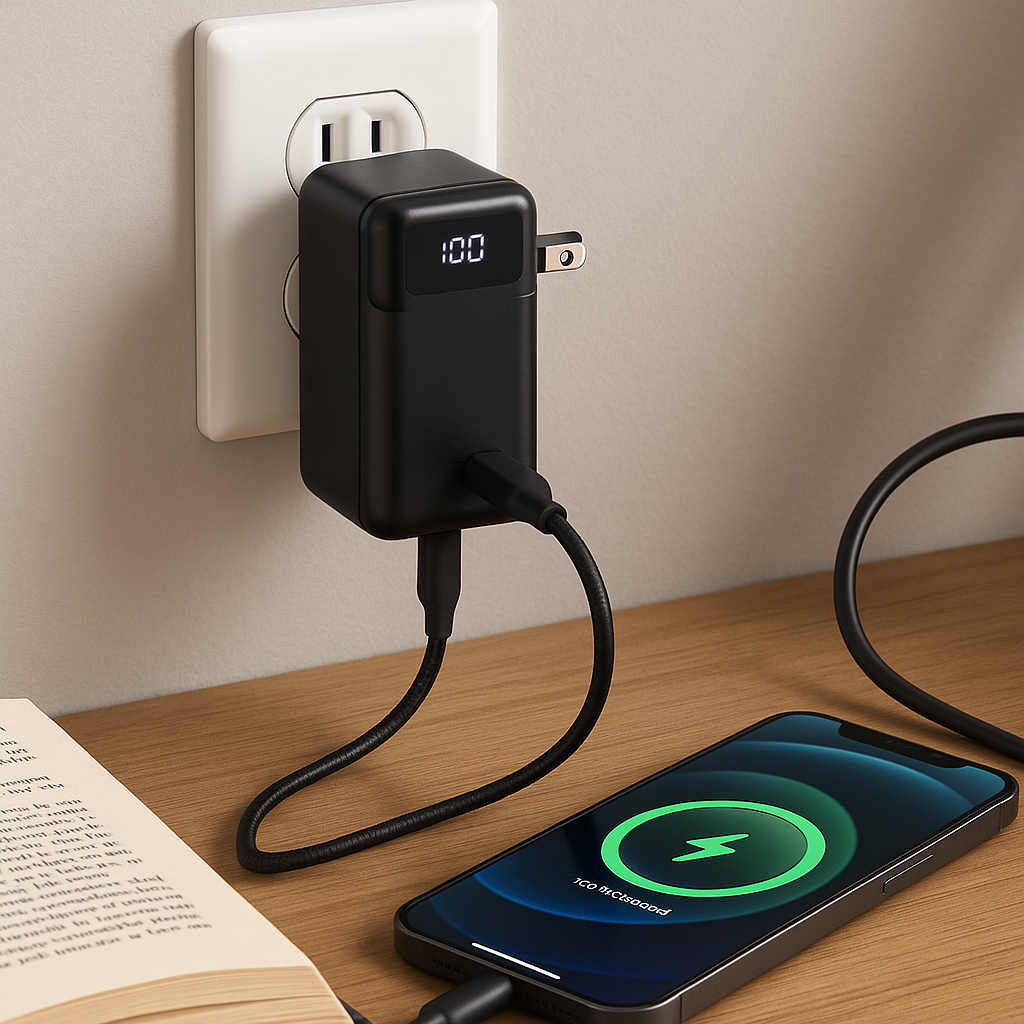 LHUOED 50000mAh Power Bank X6 Black AC Plug
