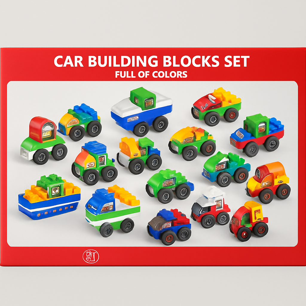 XINNOVEL Car Building Blocks Set 16 Cars Ages 3+