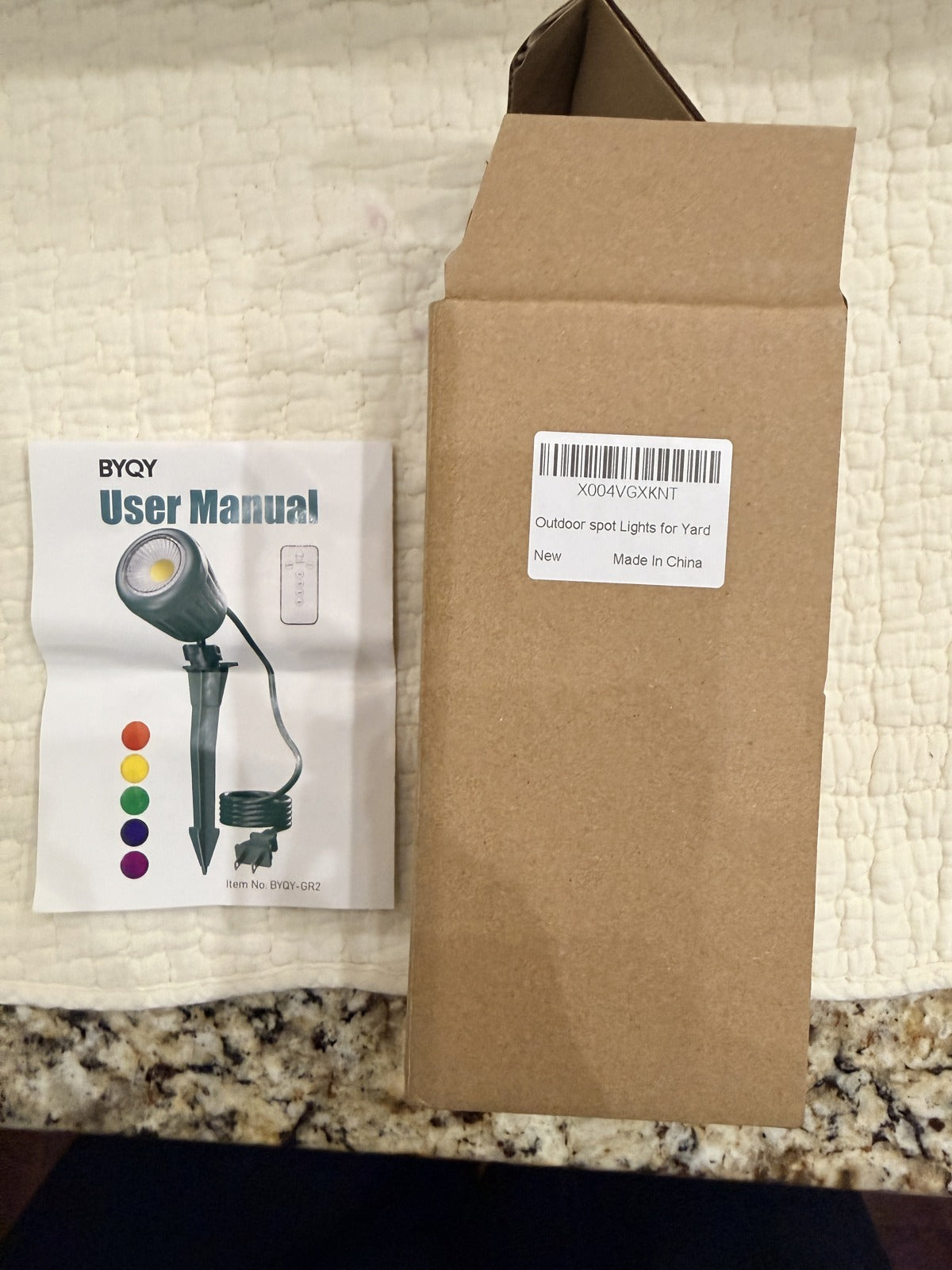 BYQY Outdoor LED Spotlight for Yard with Remote