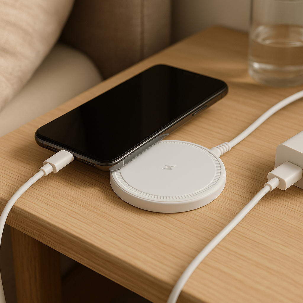 CW130 Magnetic Wireless Charger USB-C USB-A