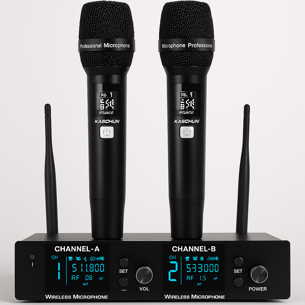 Kaschun ML380 Dual Wireless Microphone System UHF