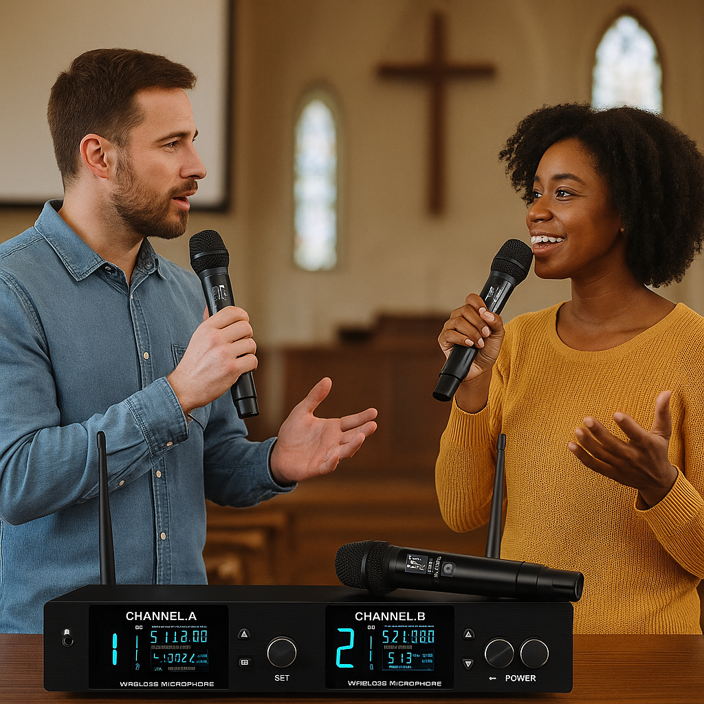 Kaschun ML380 Dual Wireless Microphone System UHF