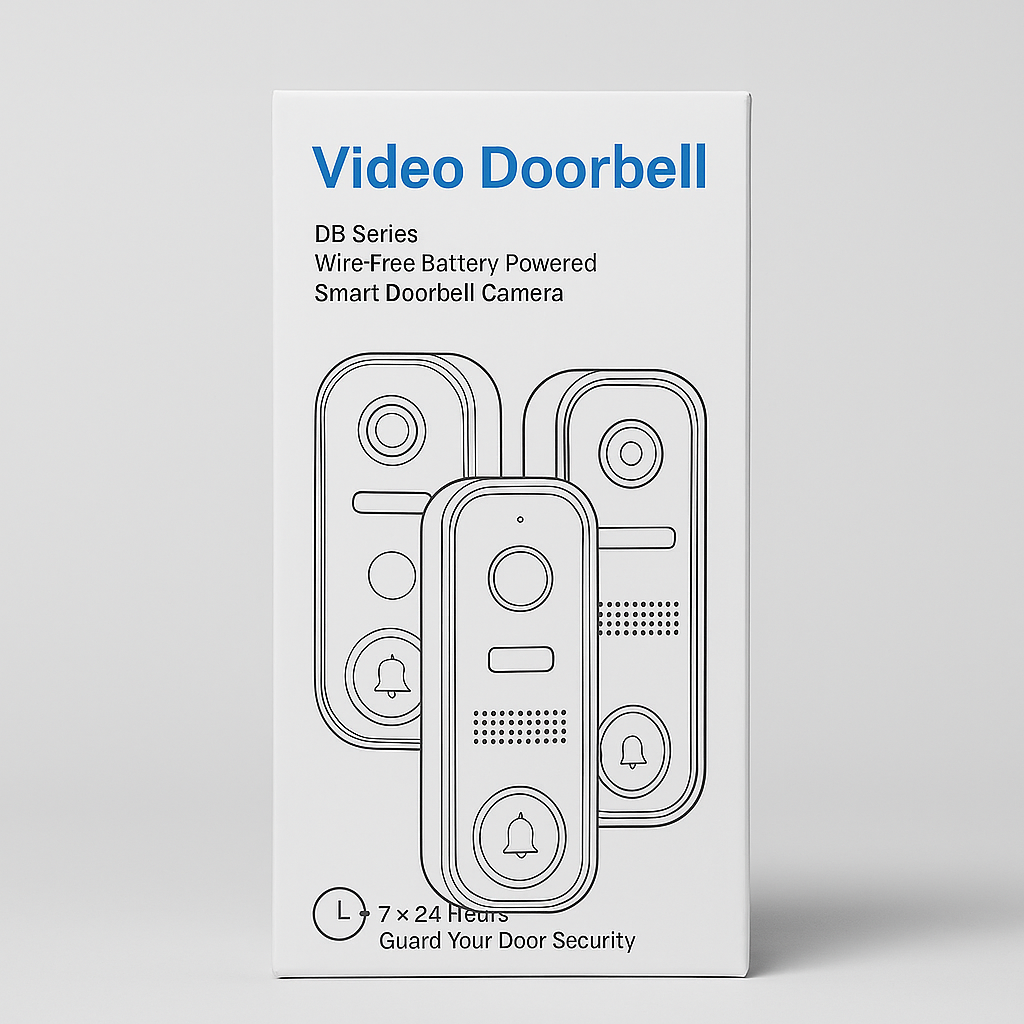 CBAOOO Wire-Free Video Doorbell, HD Night Vision Smart Doorbell Camera