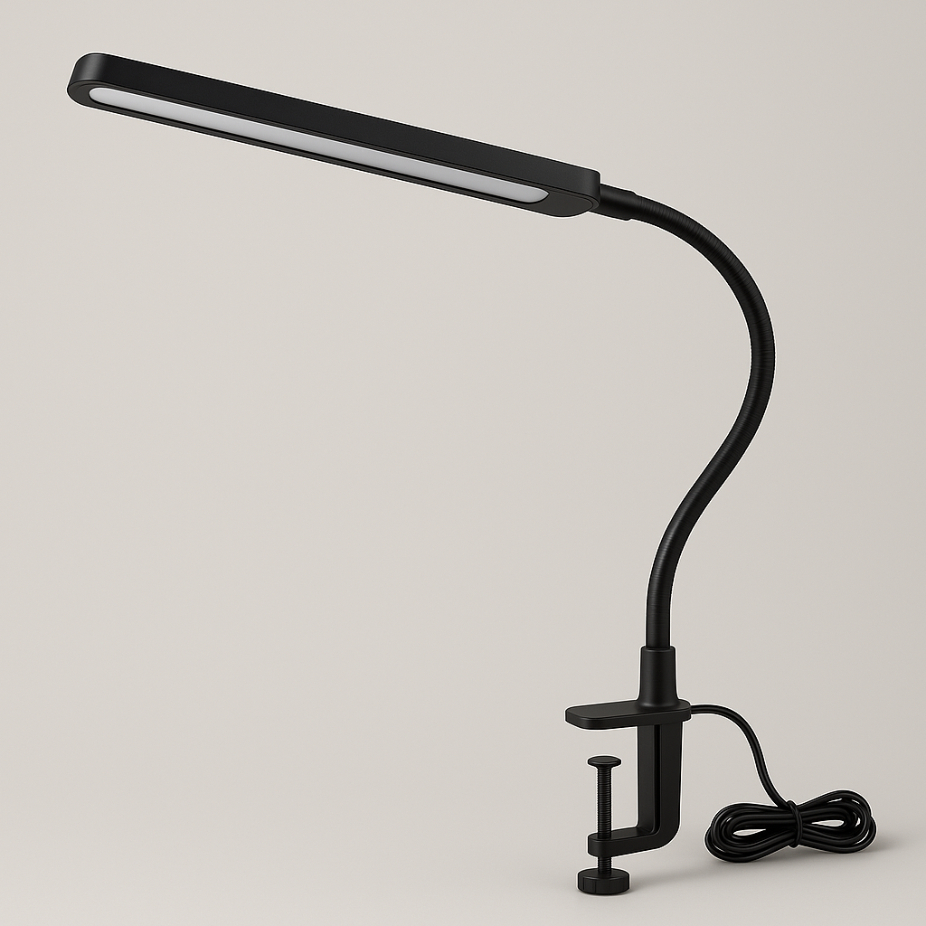 Eye Protection LED Desk Lamp, Clamp Arm, Touch Control