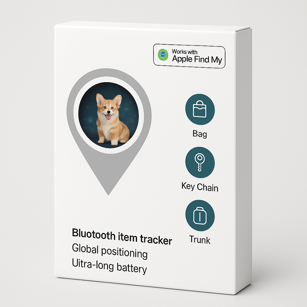 Bluetooth Item Tracker, Works with Apple Find My, Global Positioning