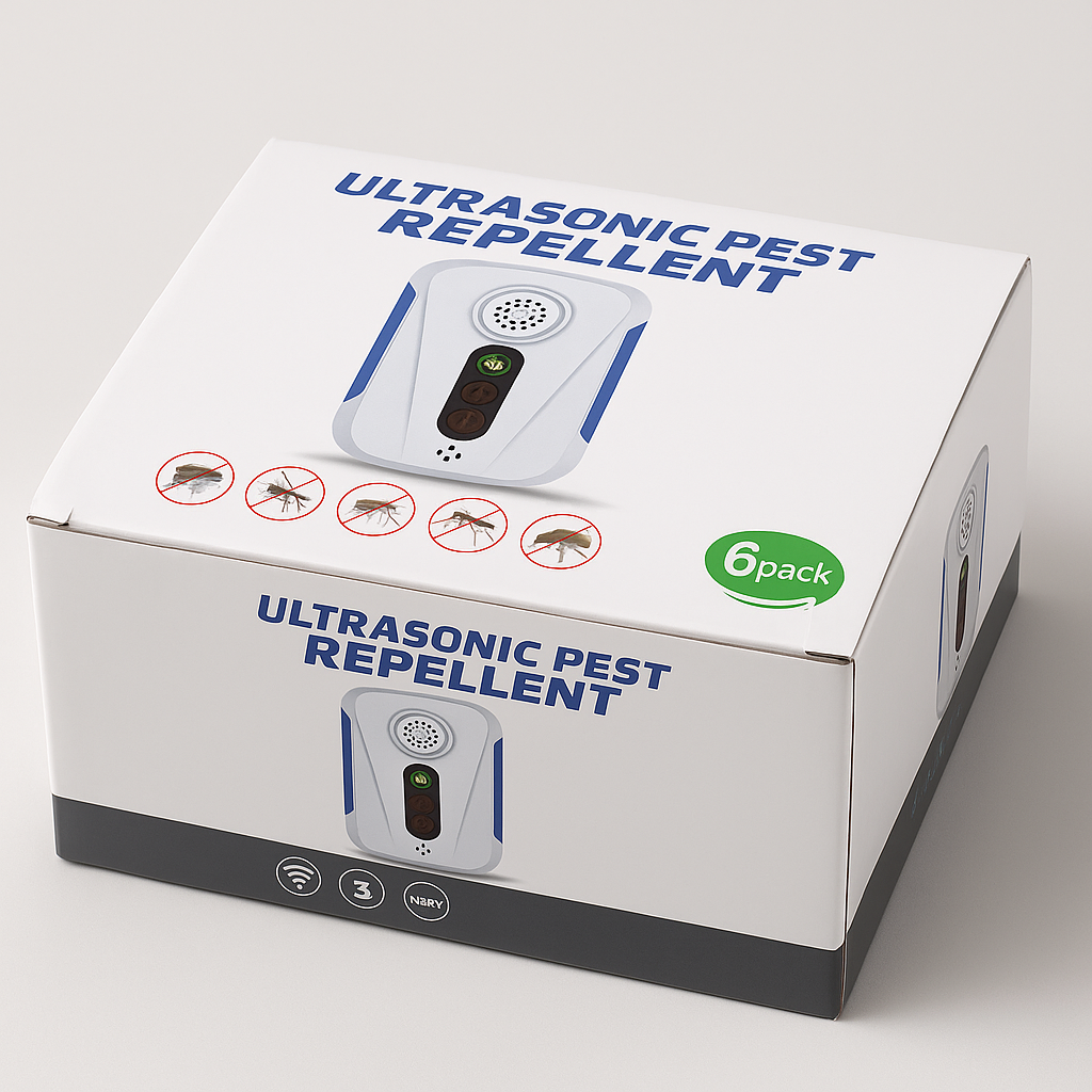 Ultrasonic Pest Repellent, 3 Mode Switching, 6-Pack
