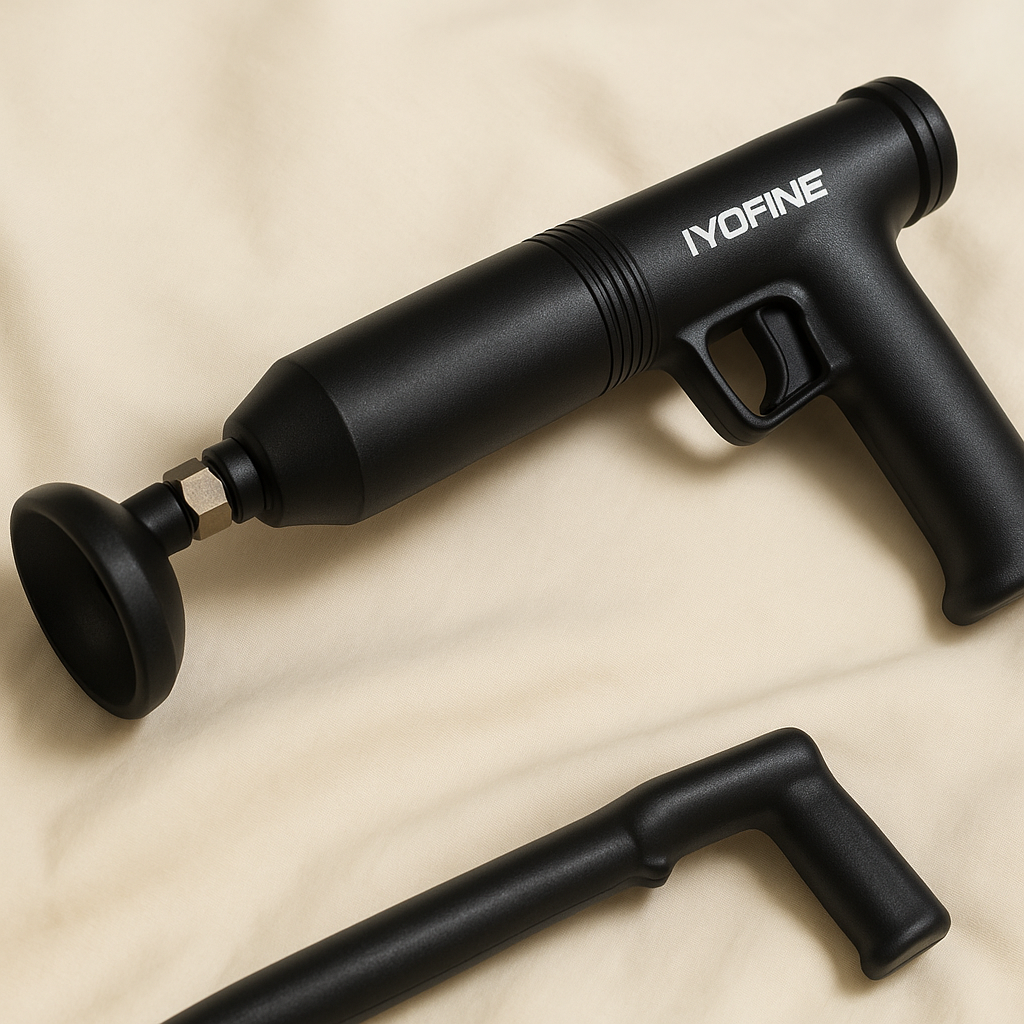 IYOFINE Manual Drain Cleaner, Air Pressure Plunger Tool