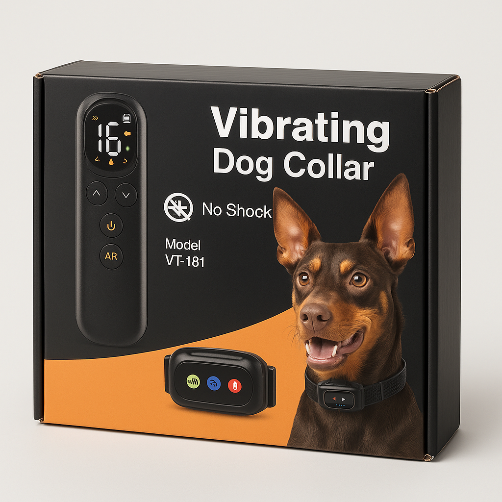 Vibrating Dog Collar, No Shock, Model VT-181, Remote Controlled
