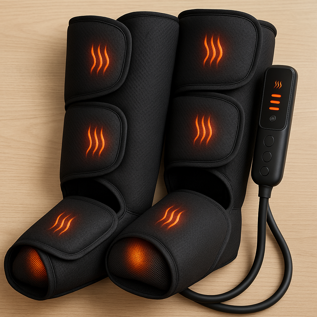 JZ BRAIN Air Compression Leg Massager with Heat, Model FE-7320