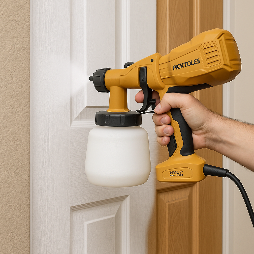 PICKITOLES Play Spray X3 Handheld HVLP Paint Sprayer, White/Yellow