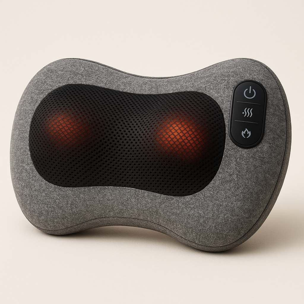 3-in-1 Wireless Massage Lumbar Pillow with Vibration, Traction Stretching & Heat Therapy
