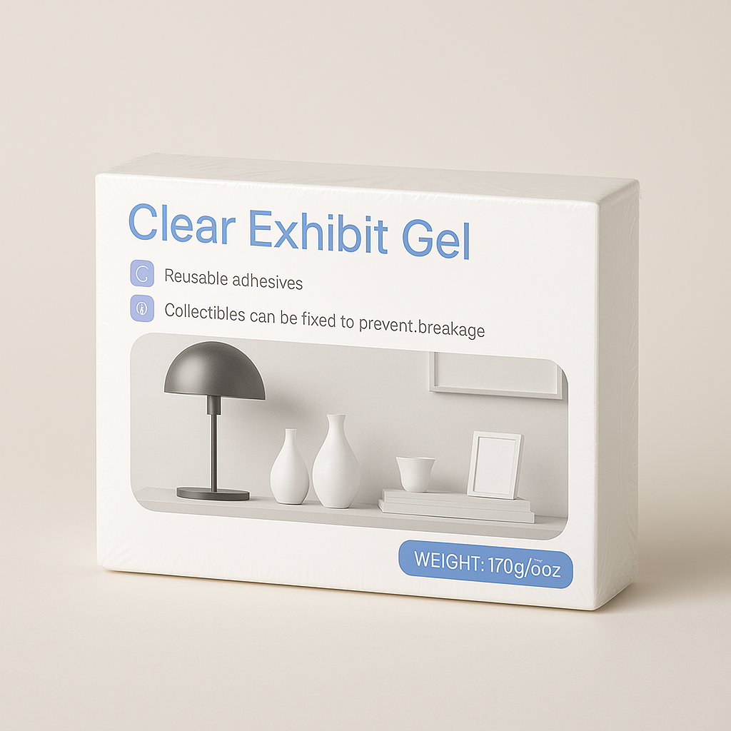 Clear Exhibit Gel, Reusable Adhesive Putty for Collectibles, 170g