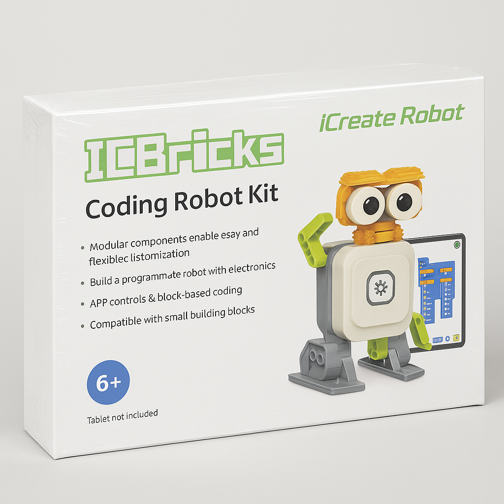 iCreate Robot+ ICBricks Coding Robot Kit, Model ICA1026