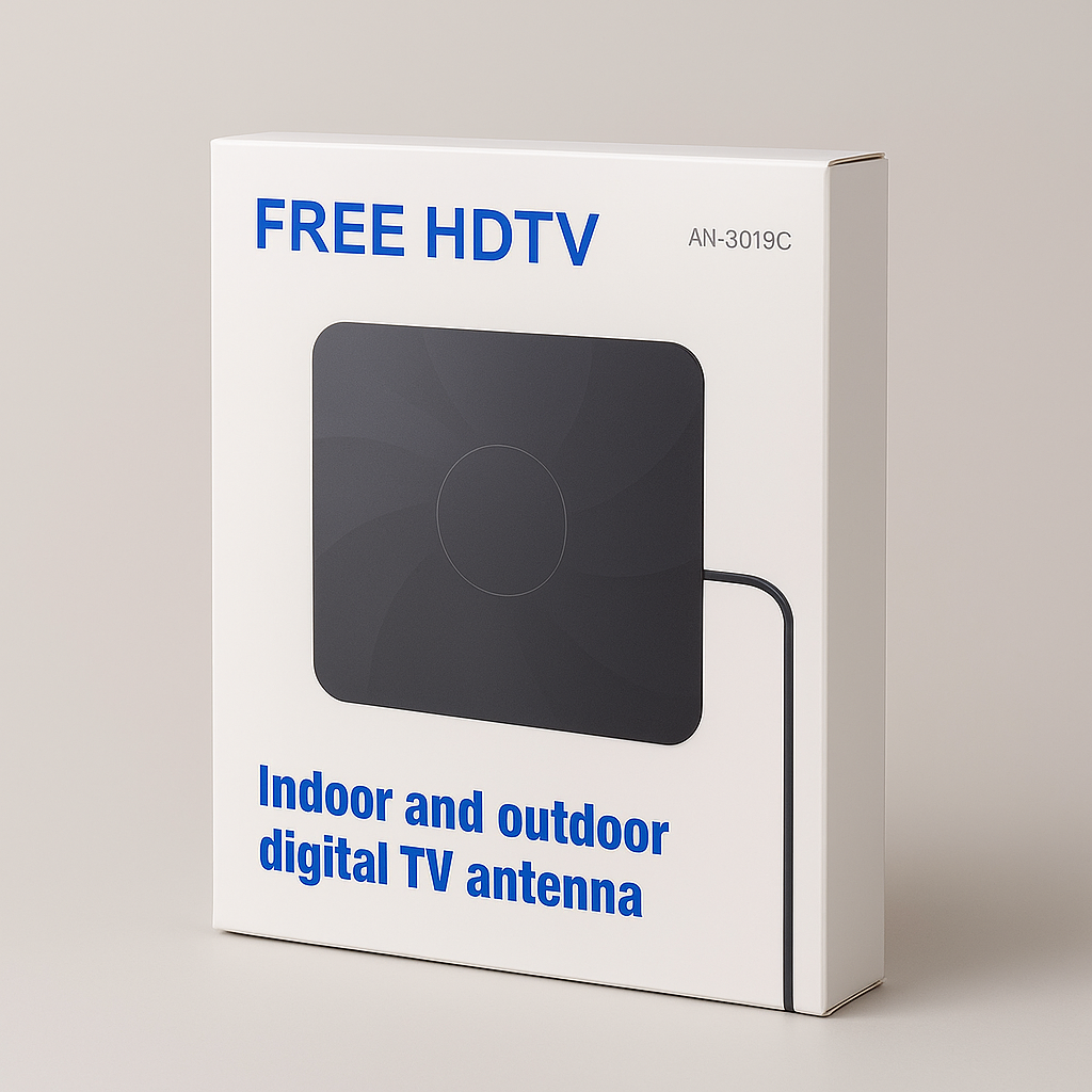 HDTV Antenna, Indoor/Outdoor Digital TV Antenna, Model AN-3019C