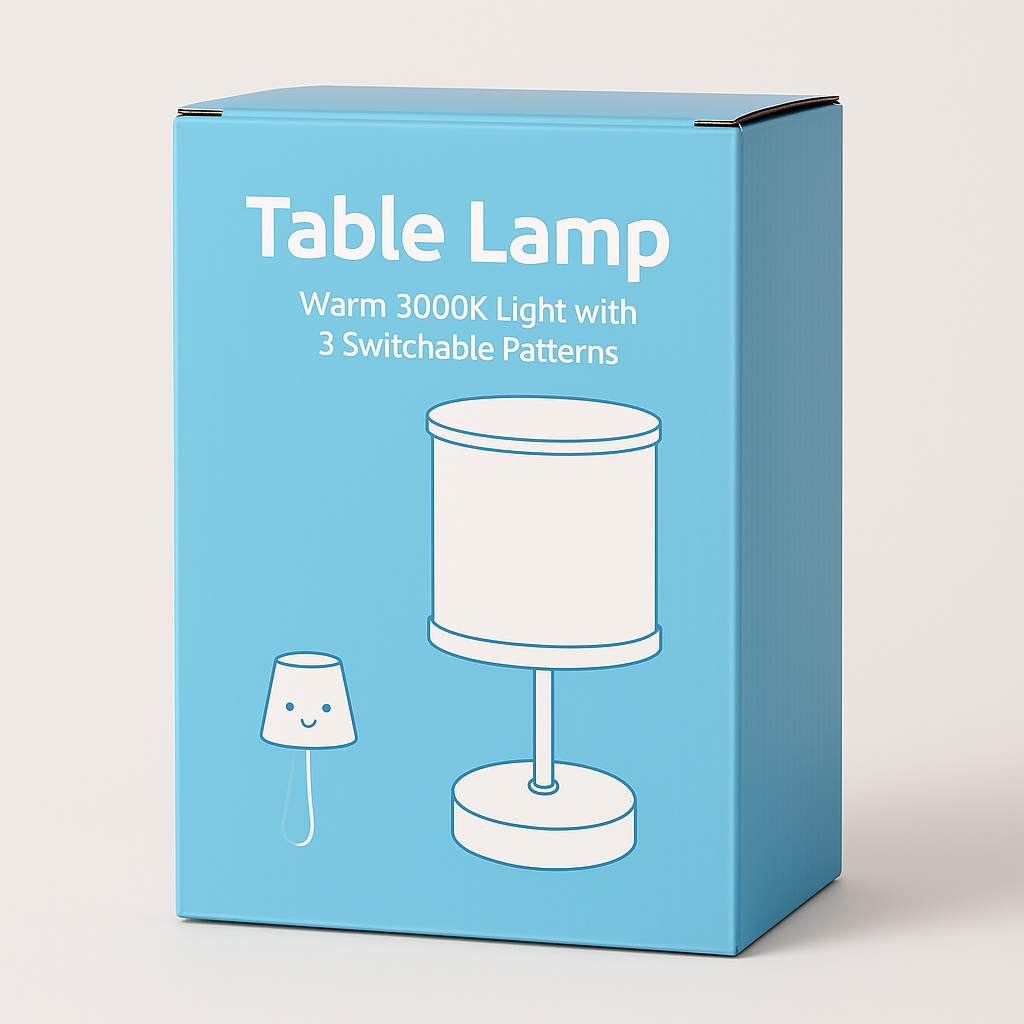 Table Lamp Warm LED 3000K E26 Socket 3 Light Patterns