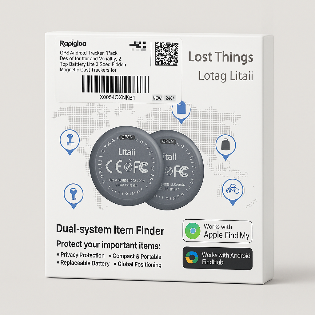 Litaii Item Finder 2-Pack for Apple Find My & Android