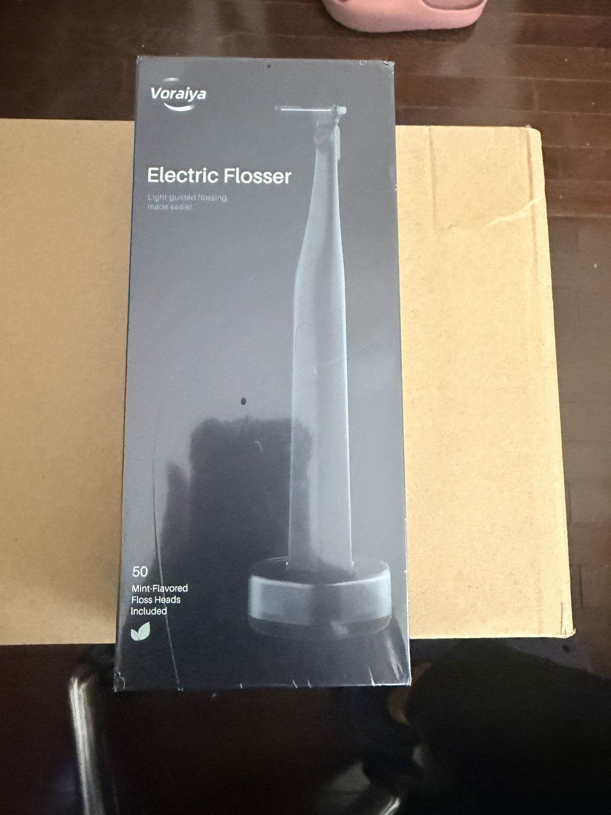 Voraiya Electric Flosser with 50 Mint Floss Heads & Stand