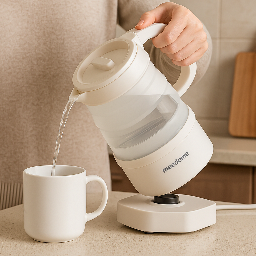 Meedome Electric Kettle with Water Window and Power Base