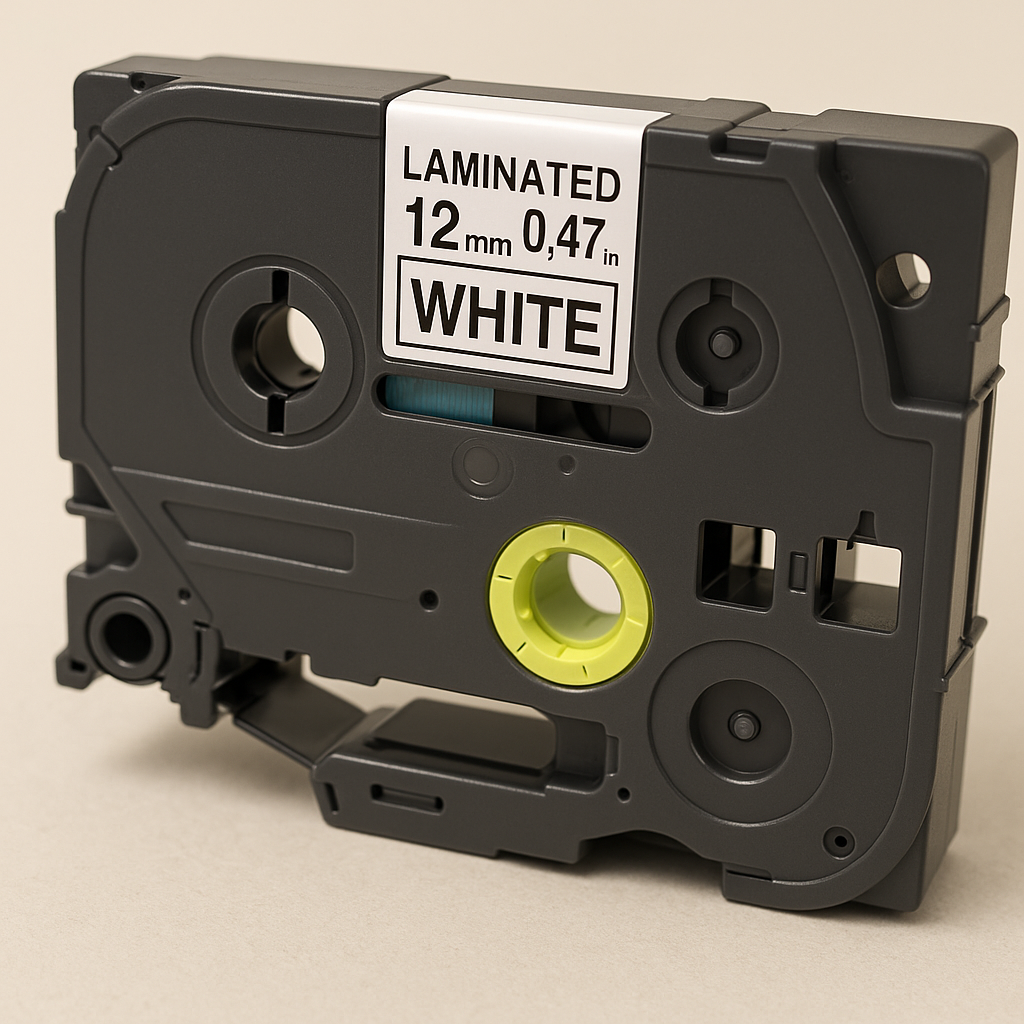 MARKORE TZE-231 Label Tape 8-Pack, 12mm Black on White
