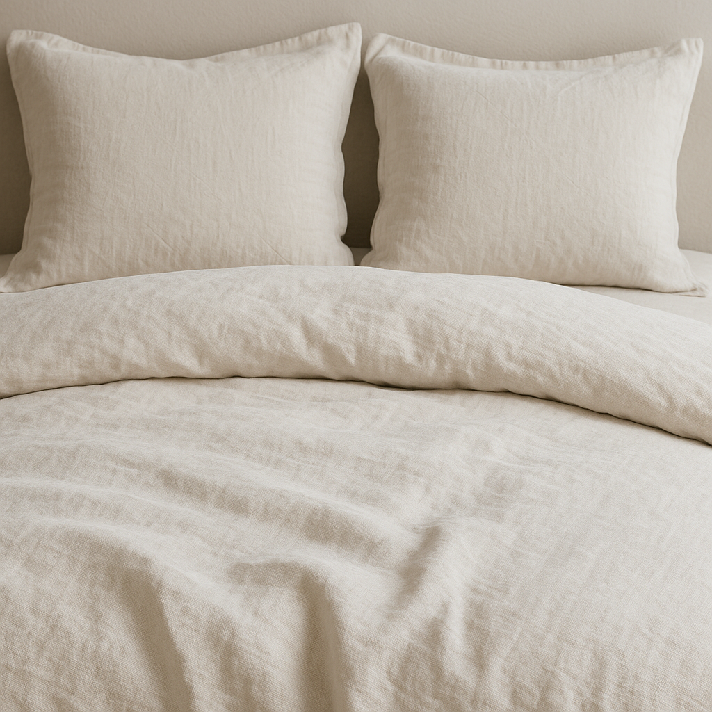 Our Joy Linen Duvet Cover Set, 3-Piece with 2 Pillow Shams