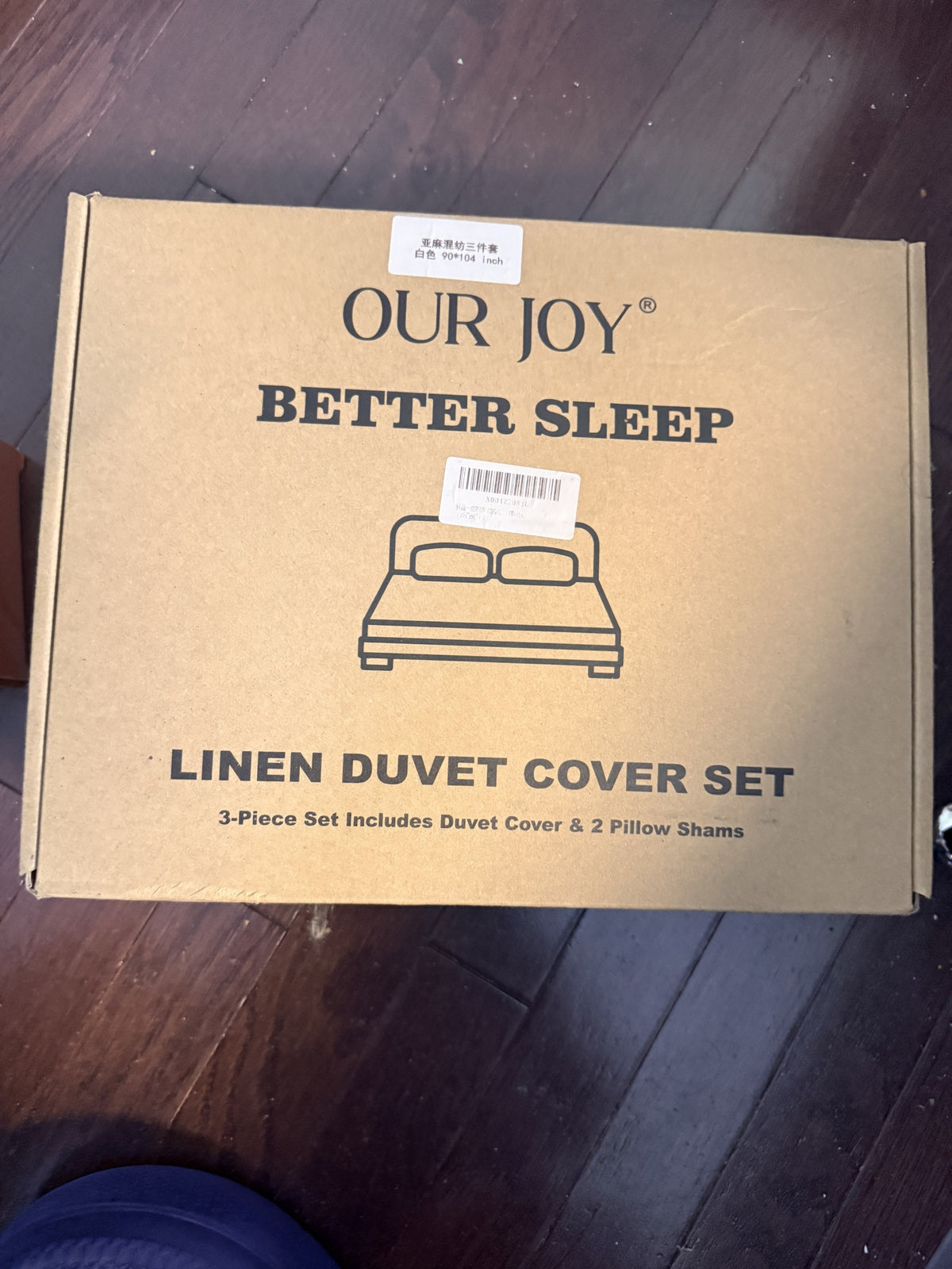 Our Joy Linen Duvet Cover Set, 3-Piece with 2 Pillow Shams