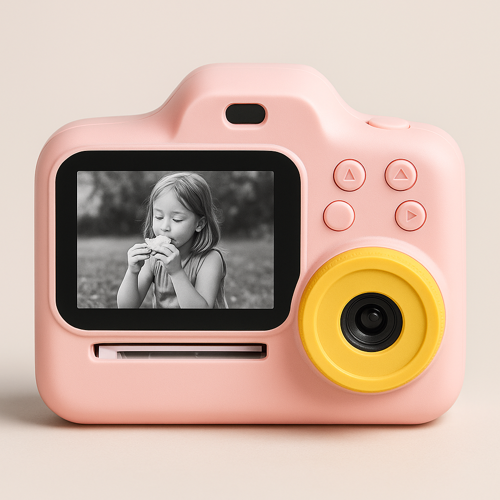 Kids Instant Print Camera 1080P, Photo & Video, Pink